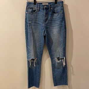 Madewell, distressed jeans